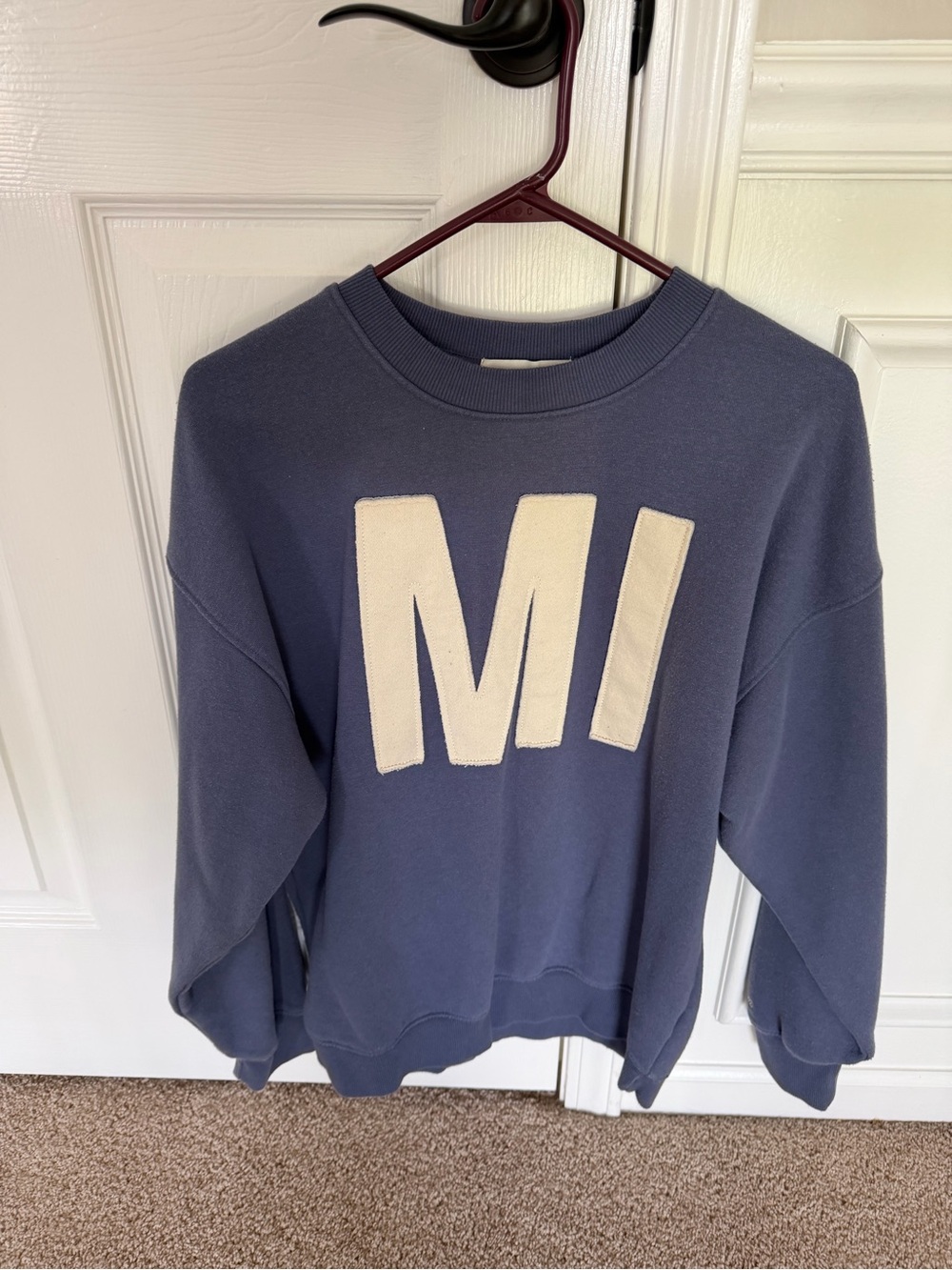 Blue Michigan Crewneck Sweater